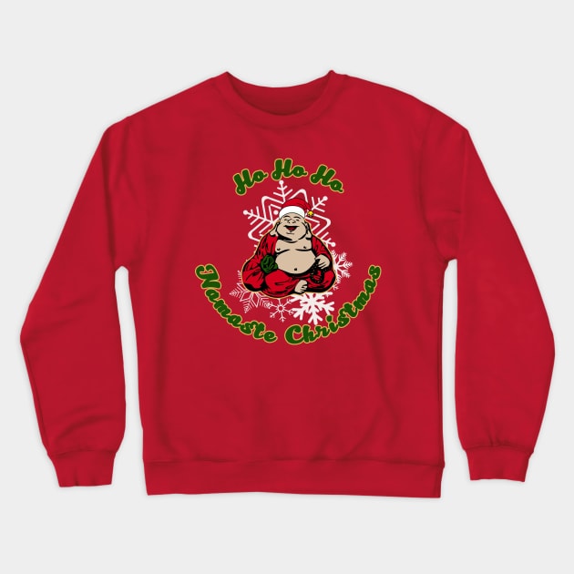 Ho Ho Ho Namaste Christmas Crewneck Sweatshirt by AndrewArcher